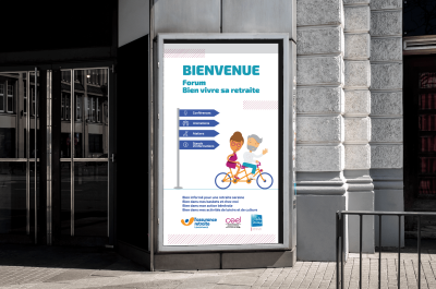 Affiche promotionnelle du forum "bien vivre sa retraite"